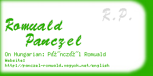 romuald panczel business card